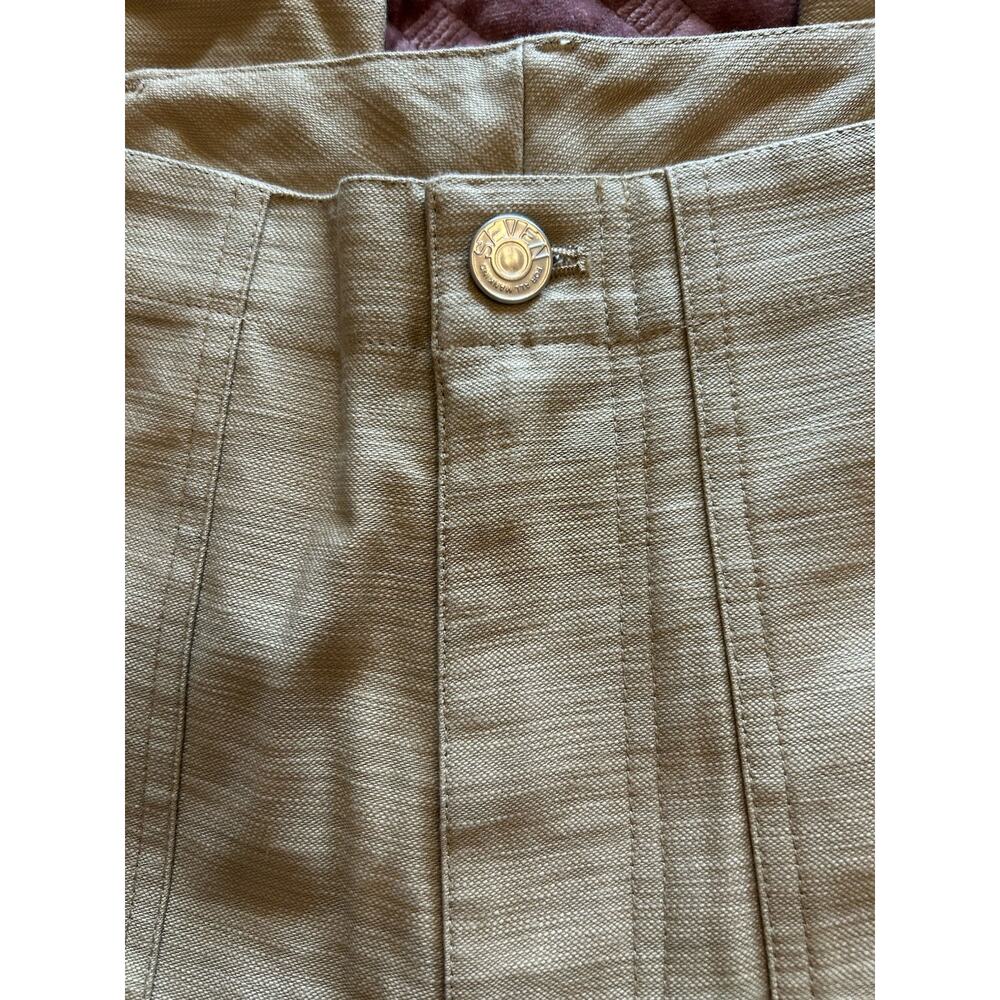 Seven 7 For All Mankind Khaki Trousers Women’s Sz 32 Wide Leg Baggy‎ Chino Pants - Picture 3 of 12